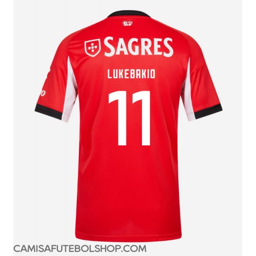 Camisa de time de futebol Benfica Dodi Lukebakio #11 Replicas 1º Equipamento 2025-26 Manga Curta Camisa de time de futebol Benfica Dodi Lukebakio #11 Replicas 1º Equipamento 2025-26 Manga Curta